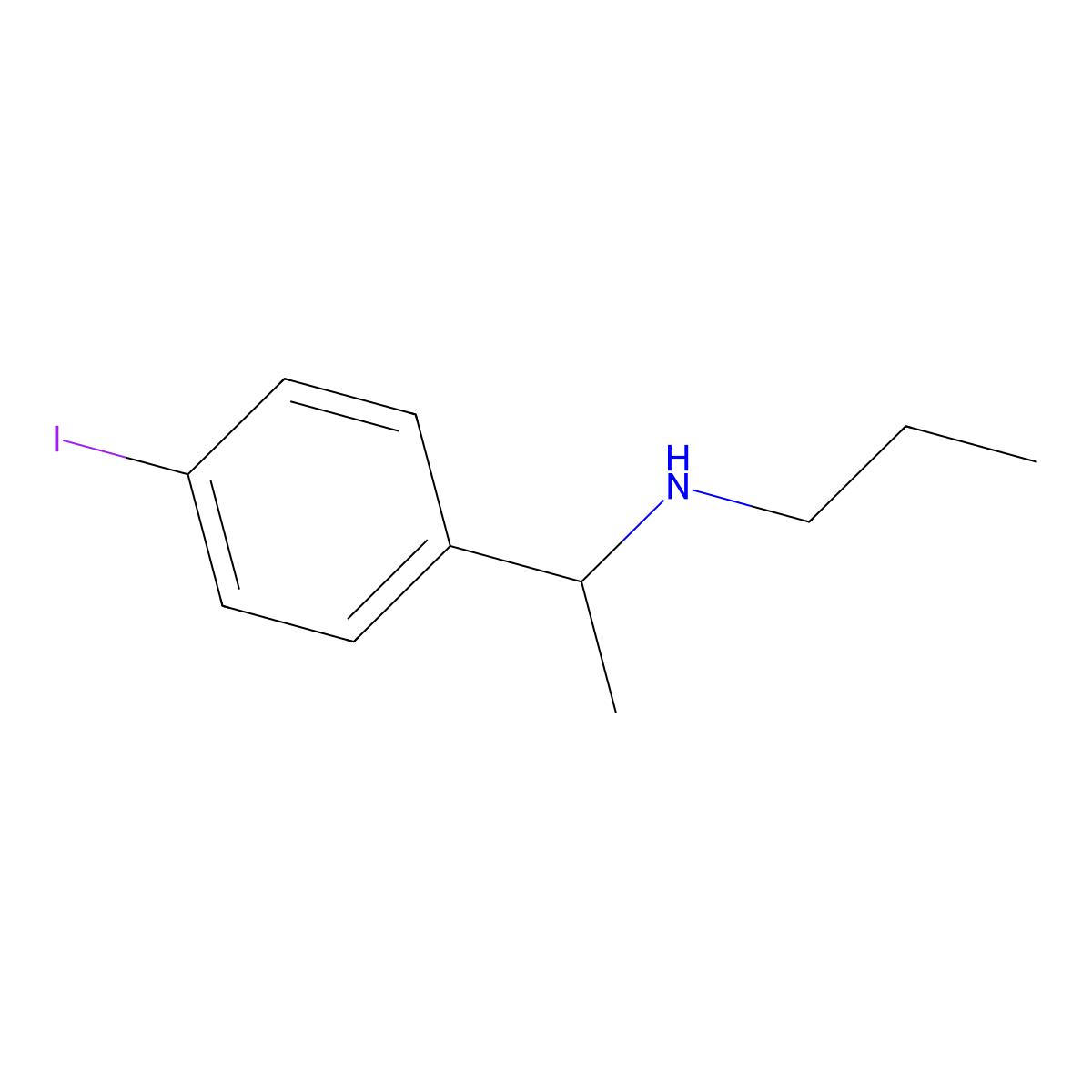 [1-(4-Iodophenyl)ethyl](propyl)amine molecular structure, CAS 1158044-71-3