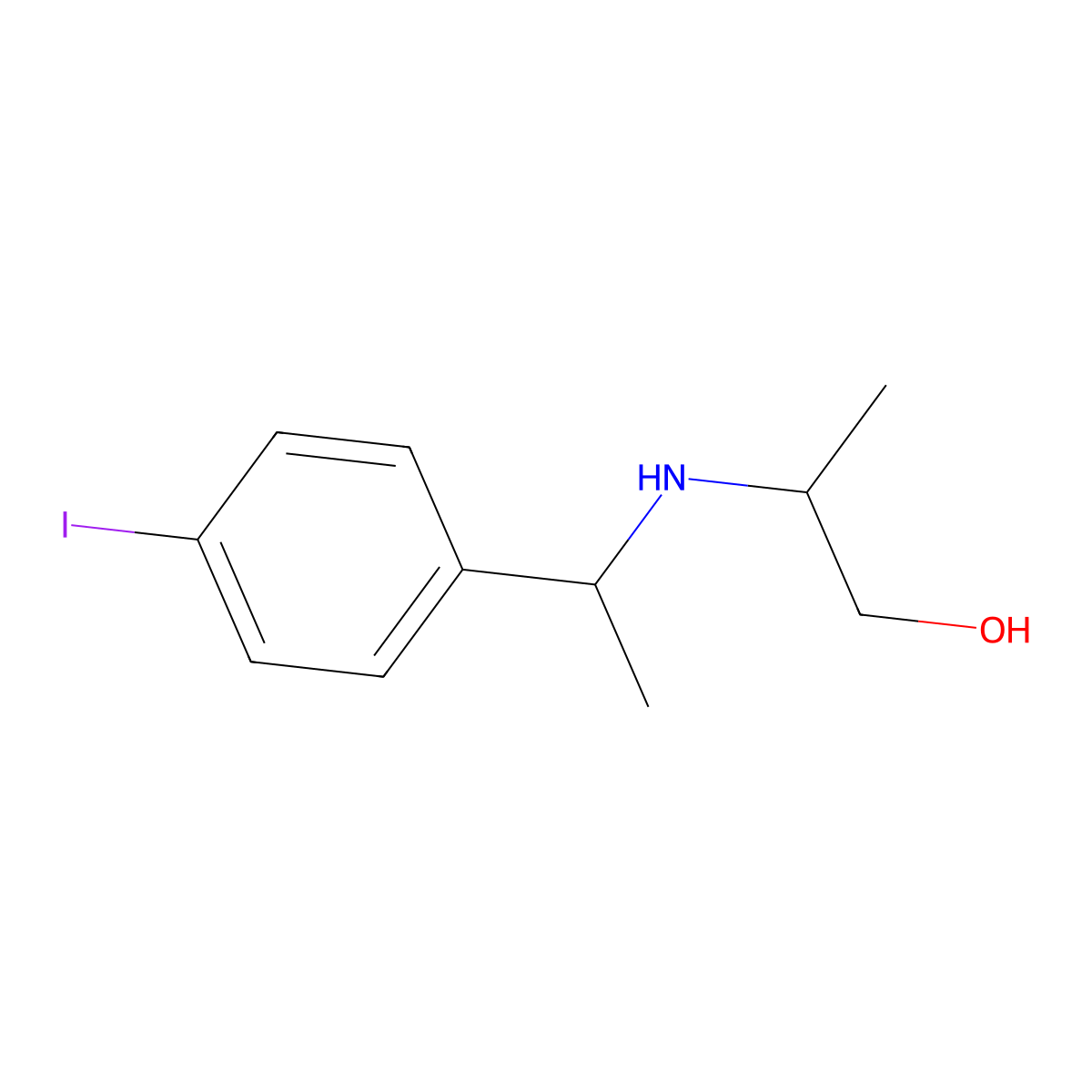 2-{[1-(4-Iodophenyl)ethyl]amino}propan-1-ol molecular structure, CAS 1158045-65-8