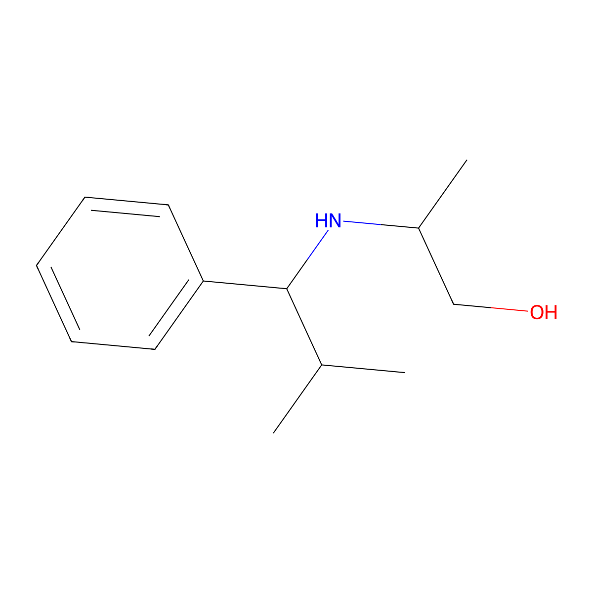 2-[(2-Methyl-1-phenylpropyl)amino]propan-1-ol molecular structure, CAS 1158047-92-7