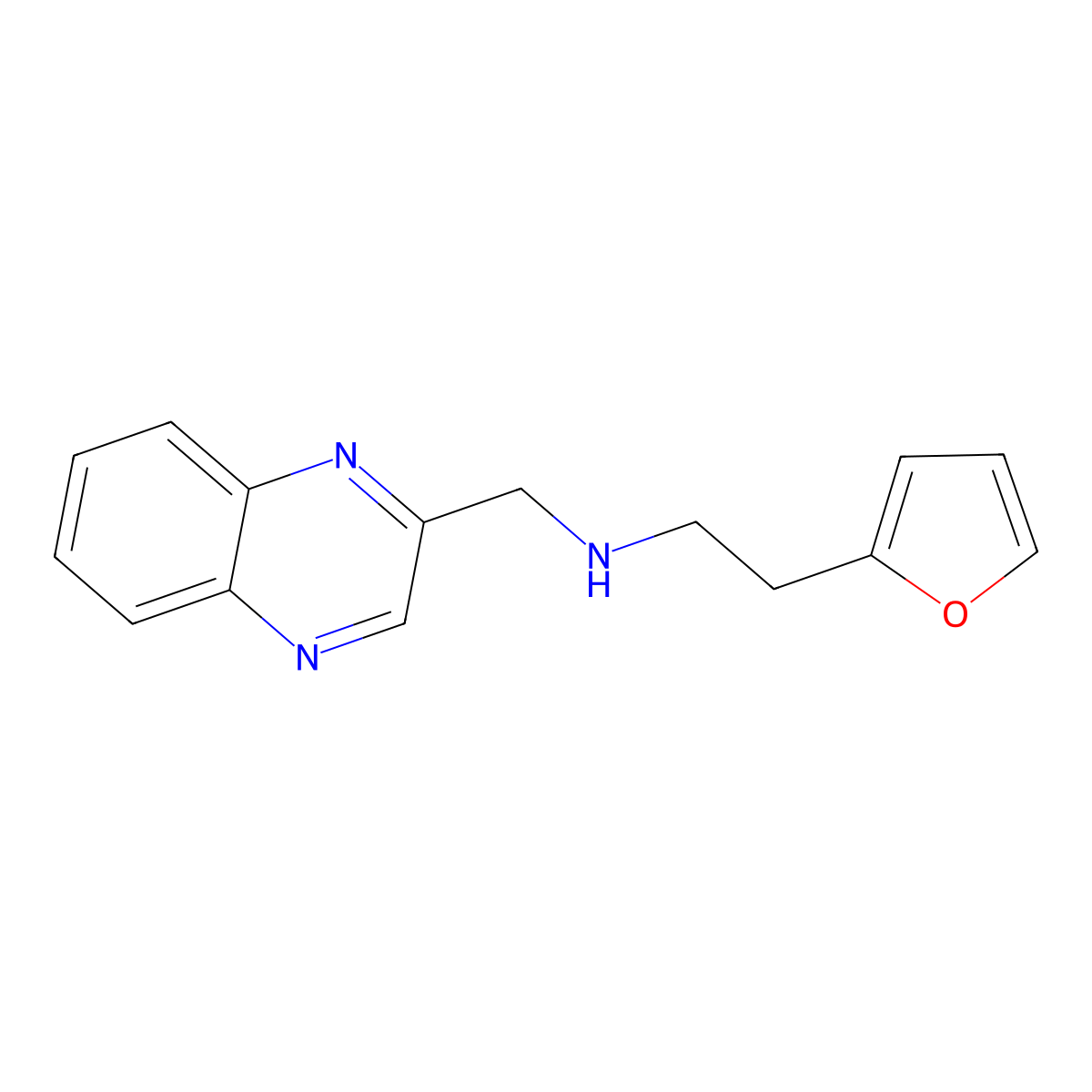 N-[2-(2-Furanyl)ethyl]-2-quinoxalinemethanamine molecular structure, CAS 1158049-25-2