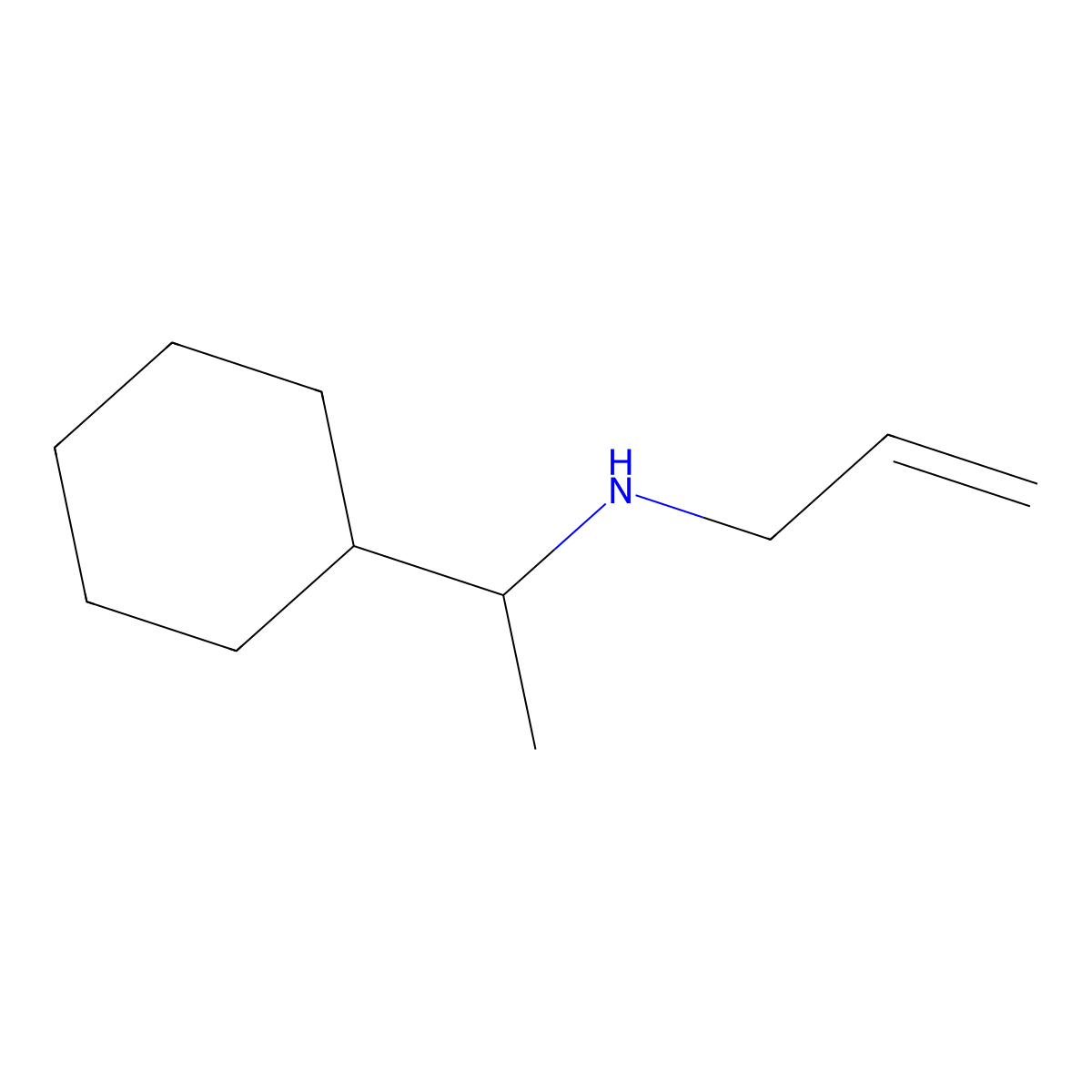 (1-Cyclohexylethyl)(prop-2-en-1-yl)amine molecular structure, CAS 1158051-67-2