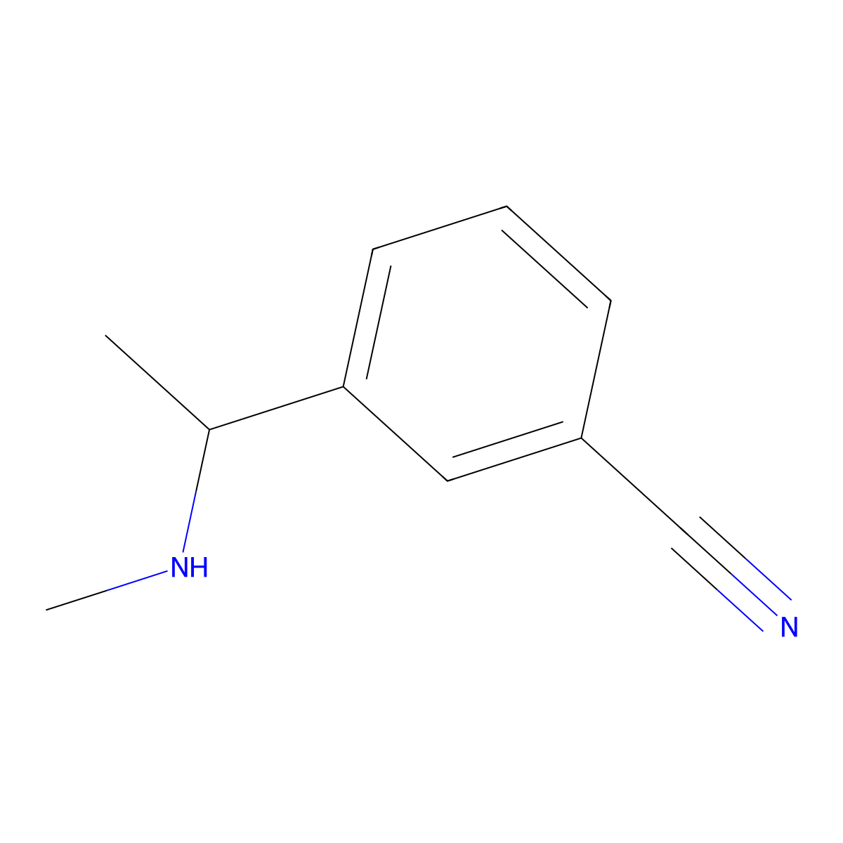 3-[1-(Methylamino)ethyl]benzonitrile molecular structure, CAS 1158052-24-4