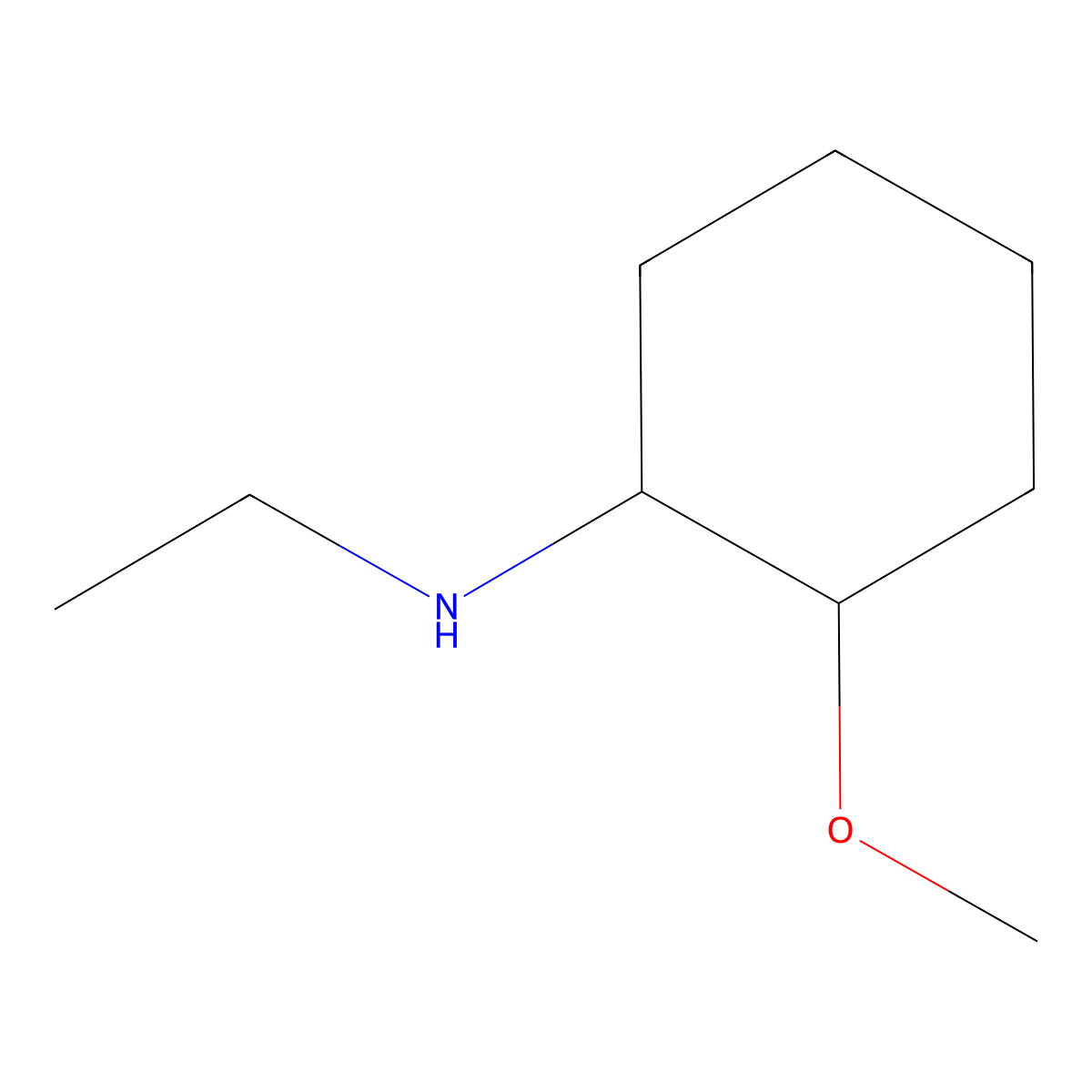 N-ethyl-2-methoxycyclohexan-1-amine molecular structure, CAS 1158053-96-3