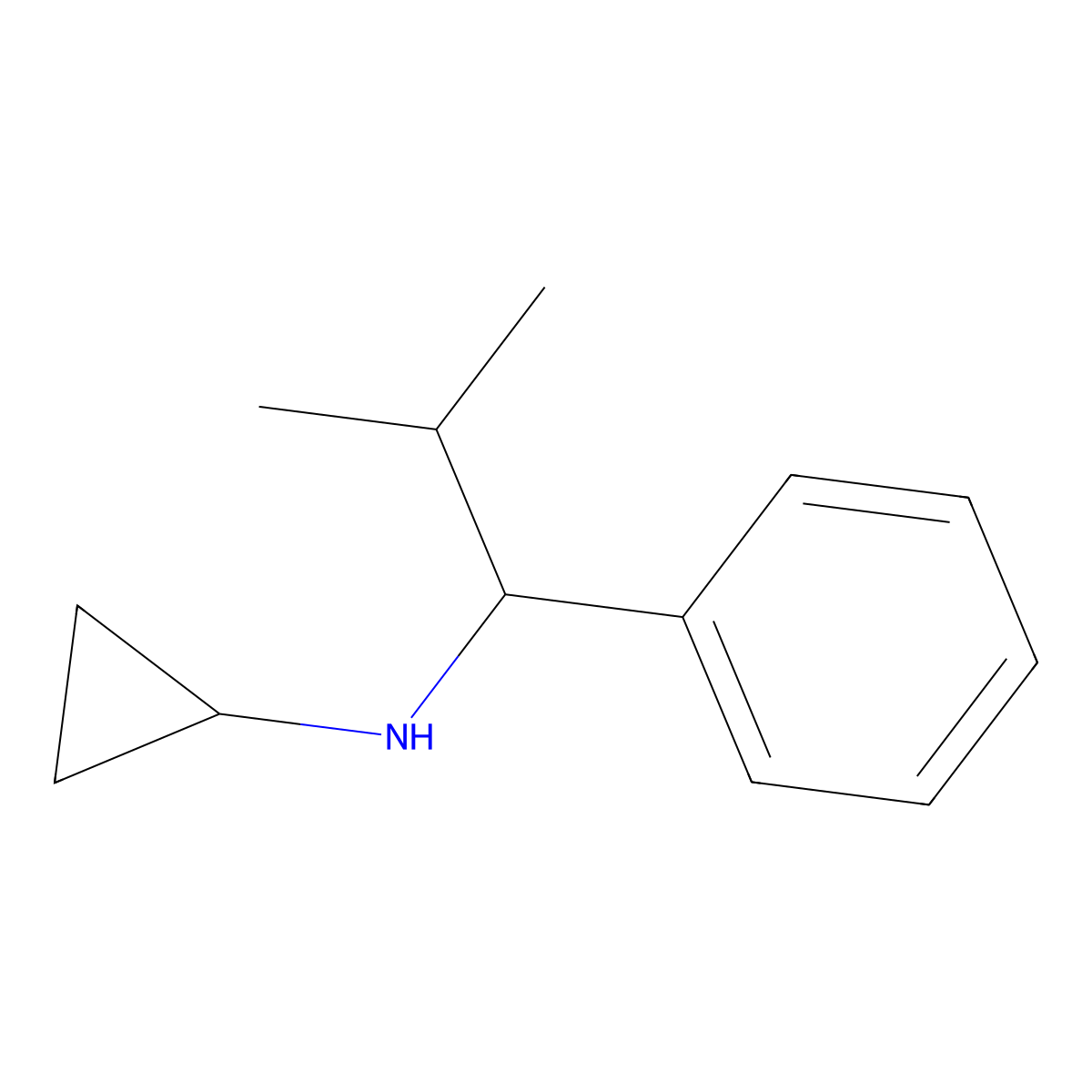 N-(2-methyl-1-phenylpropyl)cyclopropanamine molecular structure, CAS 1158060-42-4
