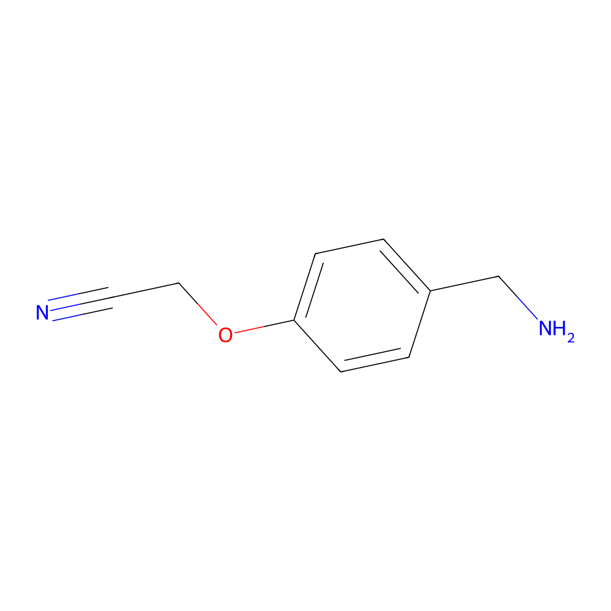 2-[4-(Aminomethyl)phenoxy]acetonitrile molecular structure, CAS 1158063-11-6