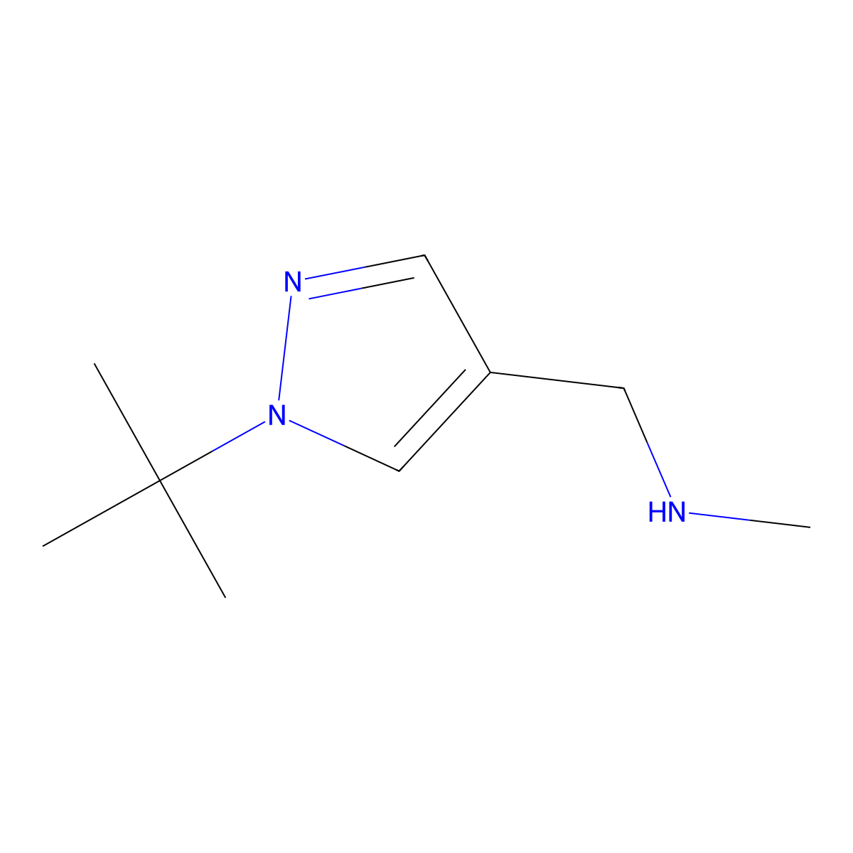 [(1-tert-butyl-1H-pyrazol-4-yl)methyl](methyl)amine molecular structure, CAS 1158063-57-0