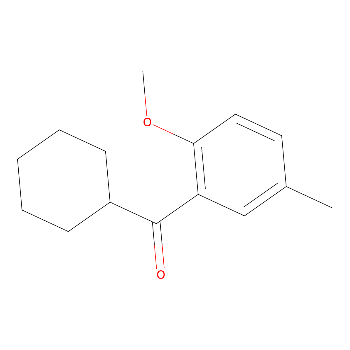 Cyclohexyl(2-methoxy-5-methylphenyl)methanone molecular structure, CAS 115807-83-5