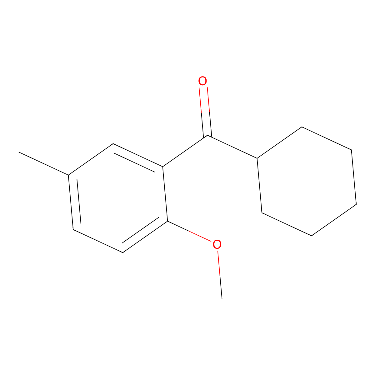 Cyclohexyl(2-methoxy-5-methylphenyl)methanone molecular structure, CAS 115807-83-5