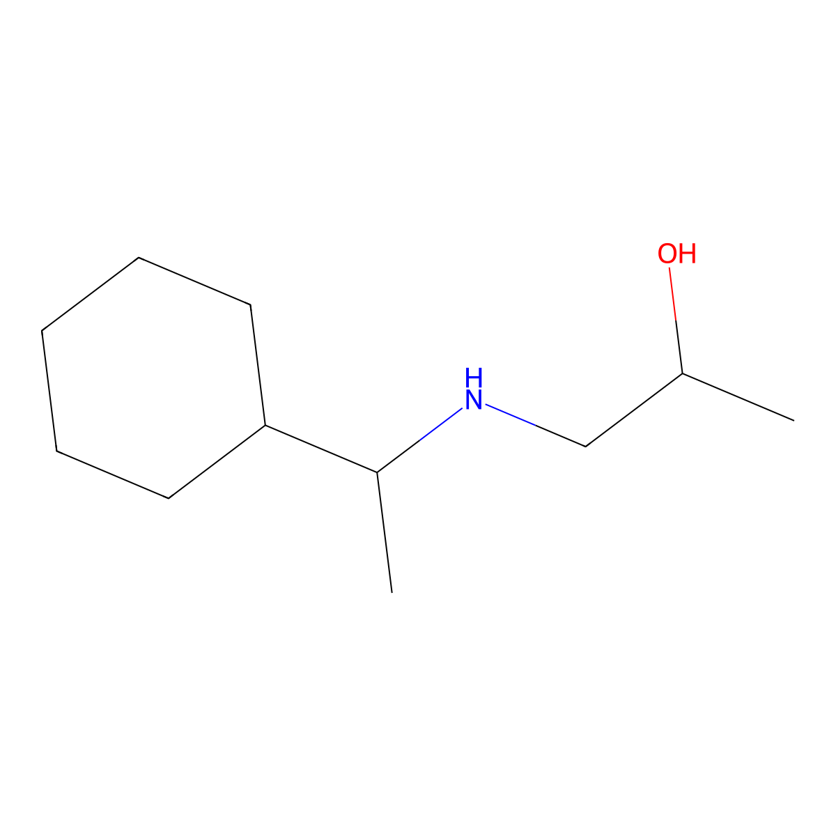 1-[(1-Cyclohexylethyl)amino]propan-2-ol molecular structure, CAS 1158070-48-4