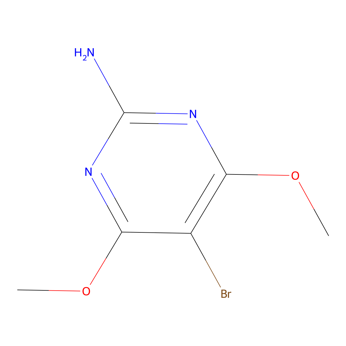 5-Bromo-4,6-dimethoxypyrimidin-2-amine molecular structure, CAS 1158074-68-0