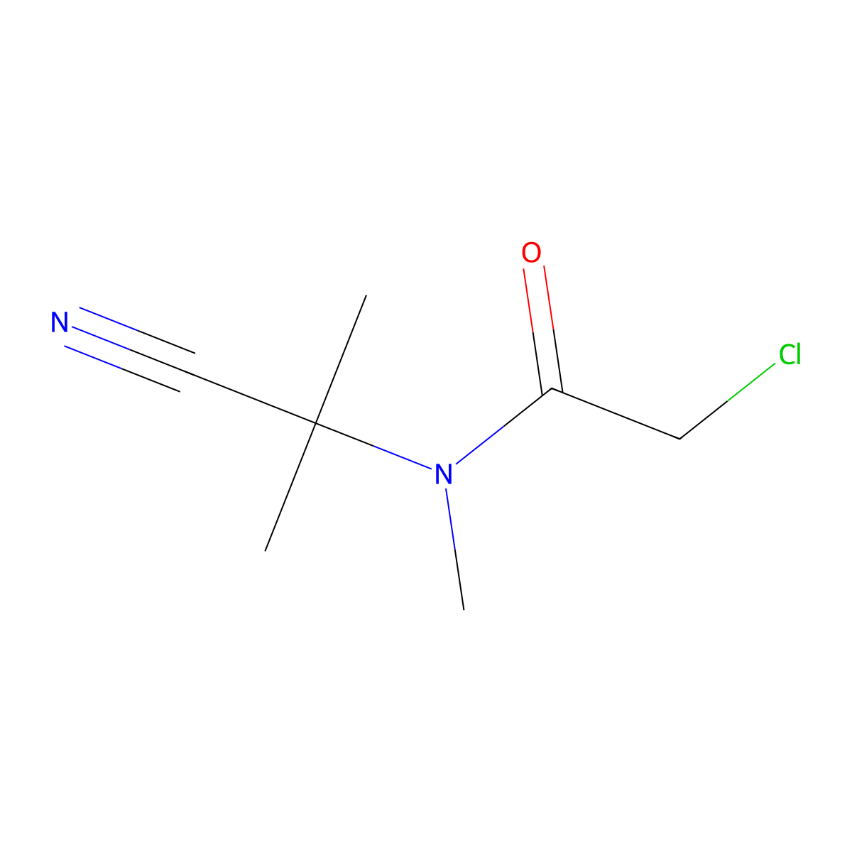 2-chloro-N-(1-cyano-1-methylethyl)-N-methylacetamide molecular structure, CAS 1158075-57-0