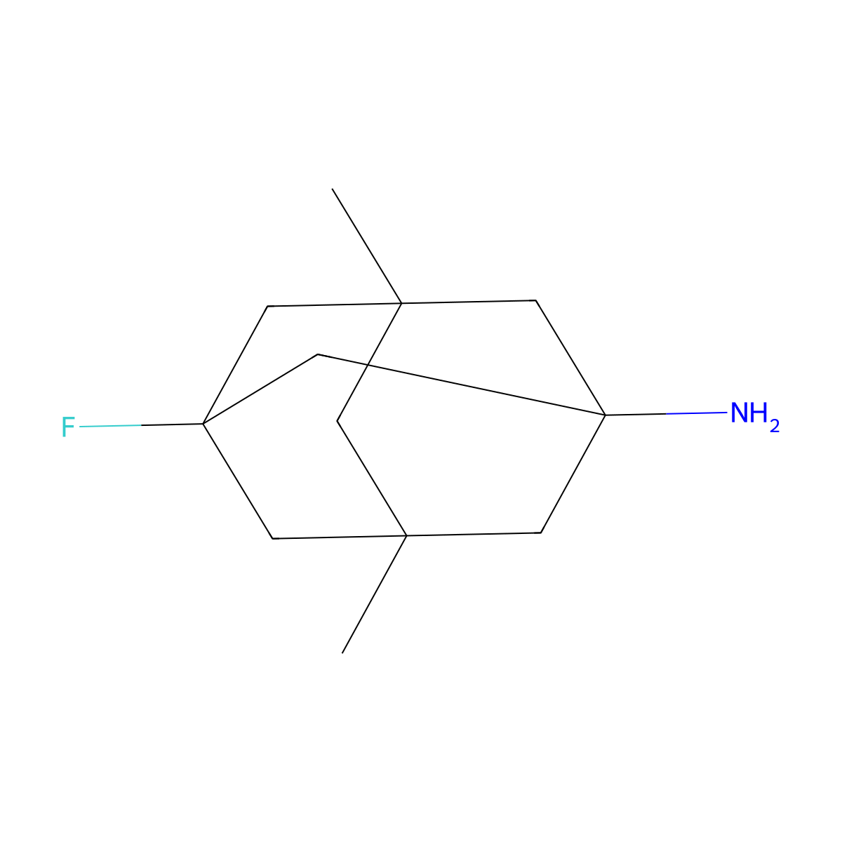 3-Fluoro-5,7-dimethyladamantan-1-amine molecular structure, CAS 1158076-83-5