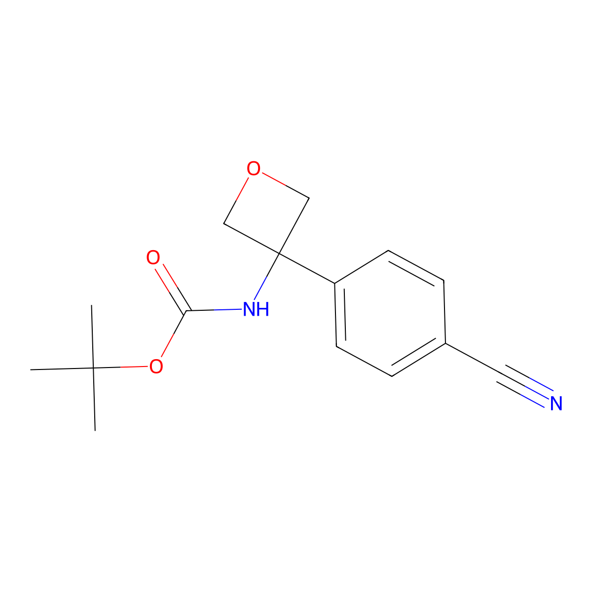 3-Boc-amino-3-(4-cyanophenyl)oxetane molecular structure, CAS 1158098-77-1
