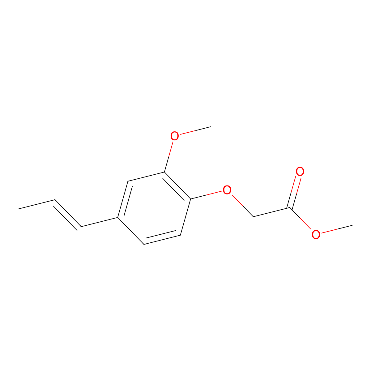 Methyl 2-[2-methoxy-4-(prop-1-en-1-yl)phenoxy]acetate molecular structure, CAS 1158108-40-7