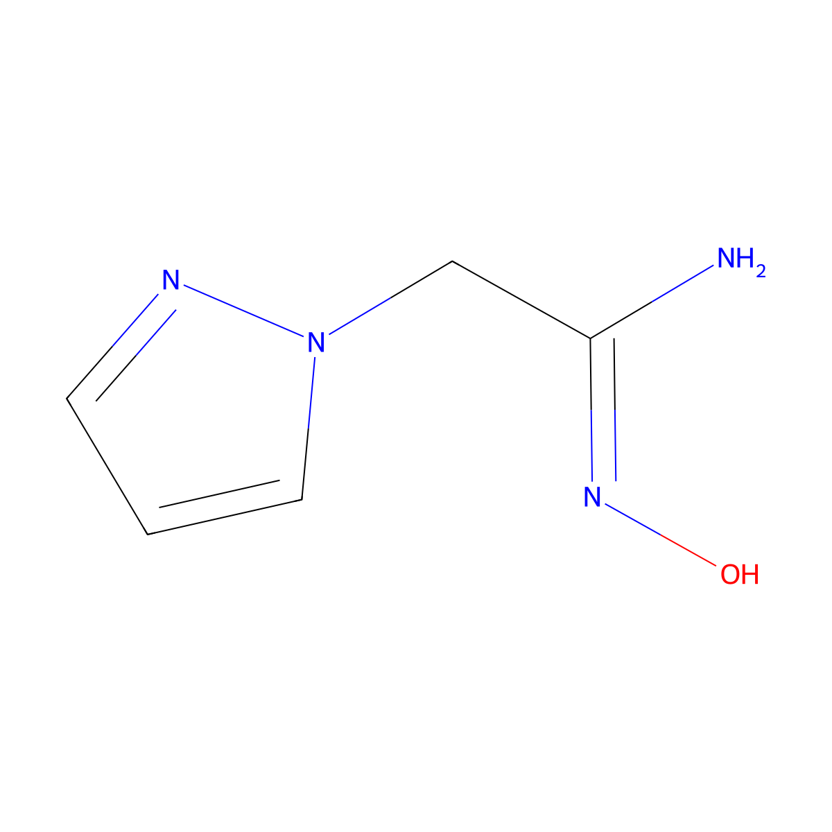 N'-hydroxy-2-(1H-pyrazol-1-yl)ethanimidamide molecular structure, CAS 1158119-05-1