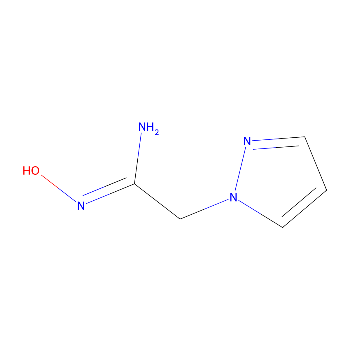 N'-hydroxy-2-(1H-pyrazol-1-yl)ethanimidamide molecular structure, CAS 1158119-05-1