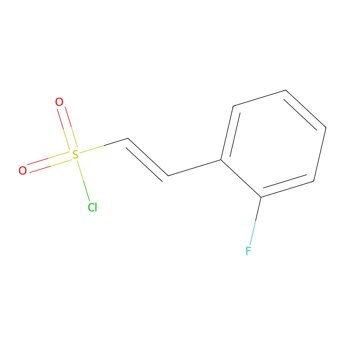 2-(2-Fluorophenyl)ethenesulfonyl chloride molecular structure, CAS 1158119-34-6