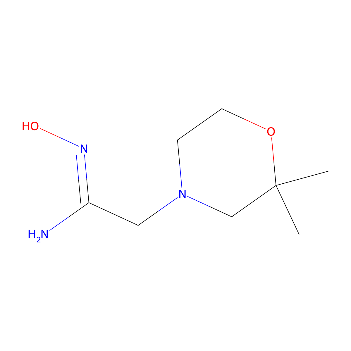 2-(2,2-dimethylmorpholin-4-yl)-N'-hydroxyethanimidamide molecular structure, CAS 1158122-43-0