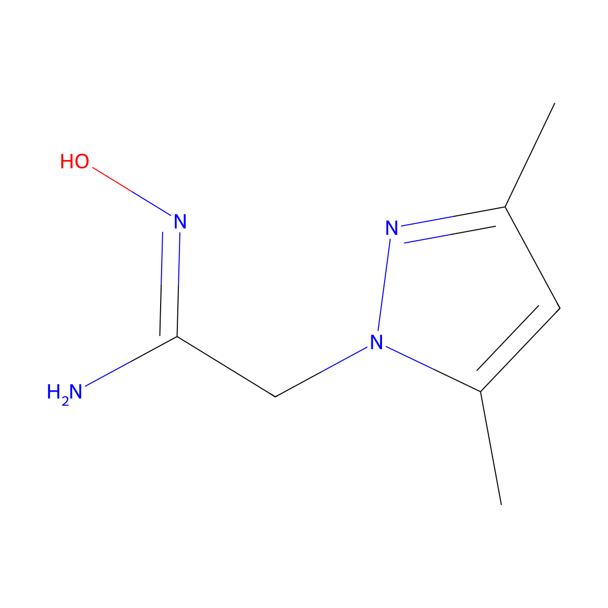 2-(3,5-Dimethyl-1H-pyrazol-1-yl)-N'-hydroxyethanimidamide molecular structure, CAS 1158130-19-8