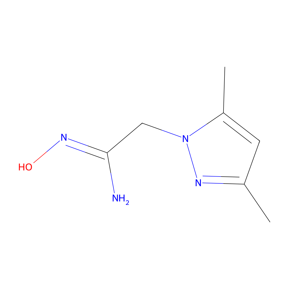 2-(3,5-Dimethyl-1H-pyrazol-1-yl)-N'-hydroxyethanimidamide molecular structure, CAS 1158130-19-8