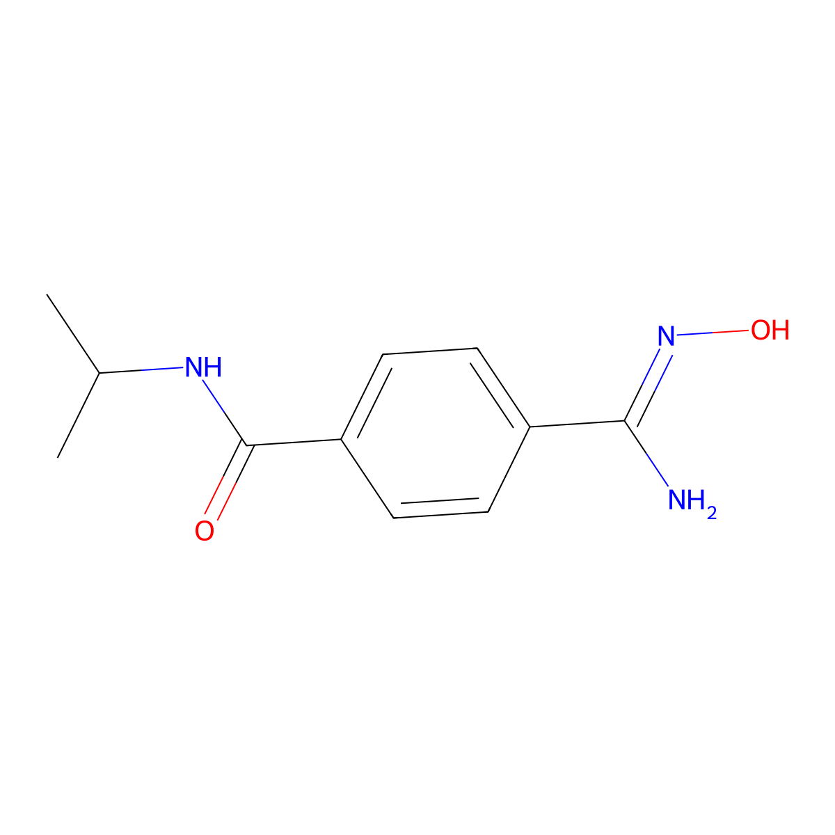 4-[(Z)-N'-hydroxycarbamimidoyl]-N-propan-2-ylbenzamide molecular structure, CAS 1158135-70-6