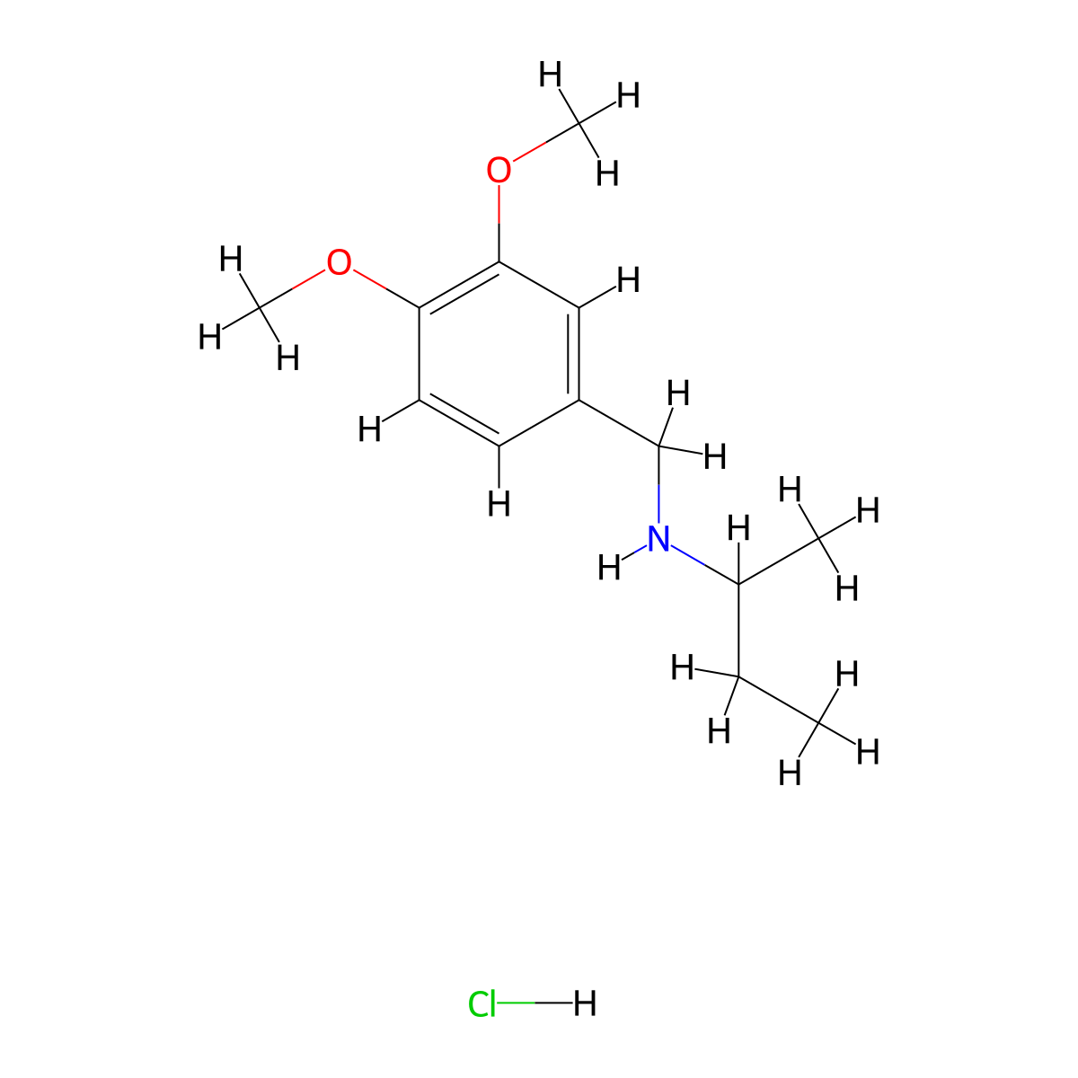 (Butan-2-yl)[(3,4-dimethoxyphenyl)methyl]amine hydrochloride molecular structure, CAS 1158189-68-4