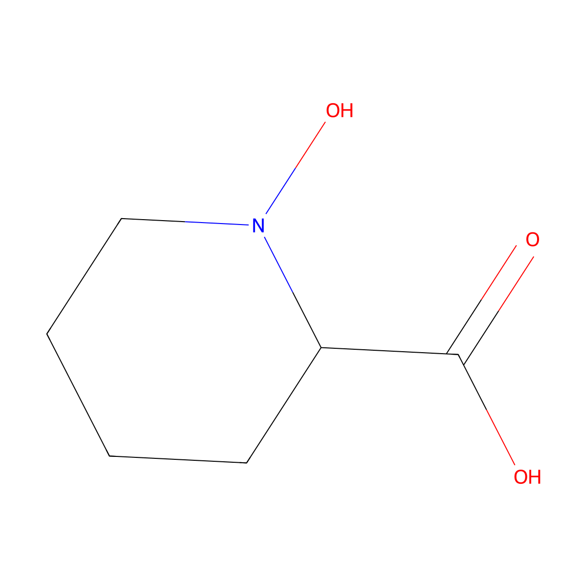 N-hydroxypipecolic acid molecular structure, CAS 115819-92-6