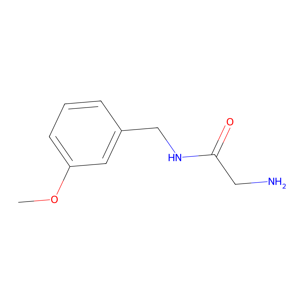 2-Amino-N-(3-methoxy-benzyl)-acetamide molecular structure, CAS 1158193-34-0