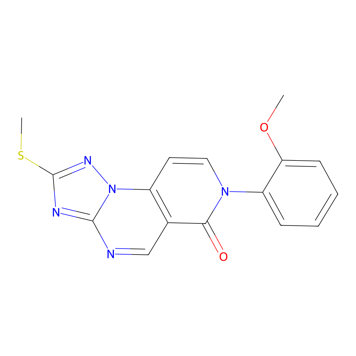 7-(2-methoxyphenyl)-2-(methylthio)pyrido[3,4-e][1,2,4]triazolo[1,5-a]pyrimidin-6(7H)-one molecular structure, CAS 1158195-52-8