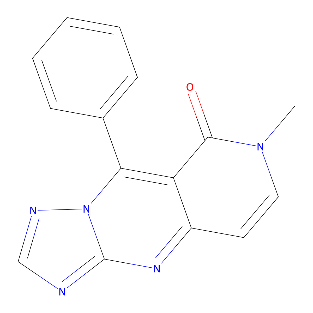 7-methyl-9-phenylpyrido[4,3-d][1,2,4]triazolo[1,5-a]pyrimidin-8(7H)-one molecular structure, CAS 1158198-44-7