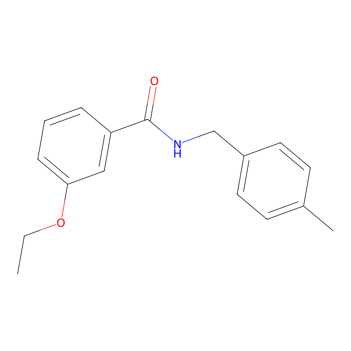 3-ethoxy-N-(4-methylbenzyl)benzamide molecular structure, CAS 1158198-93-6
