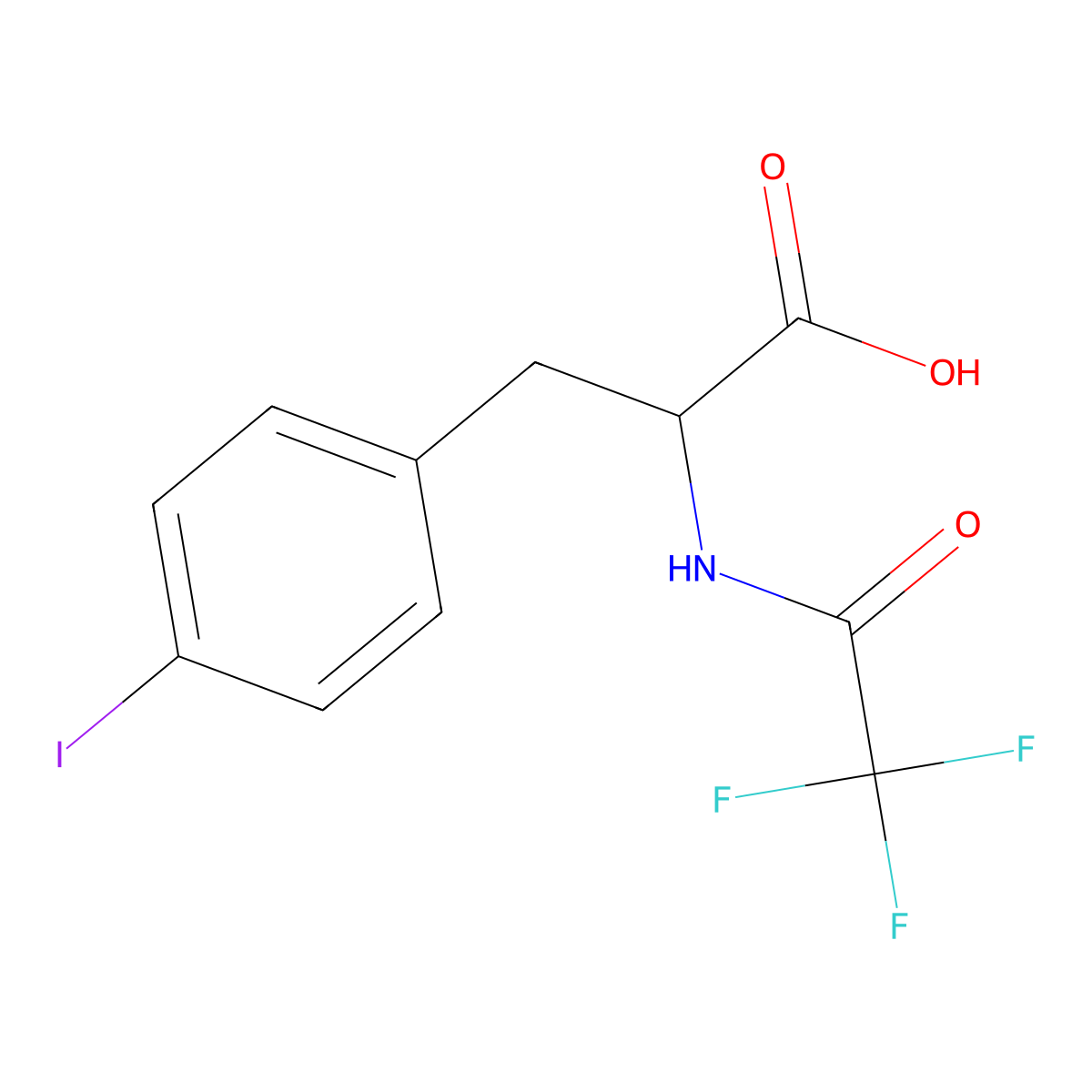 N-Trifluoroacetyl-4-iodophenylalanine molecular structure, CAS 115820-04-7