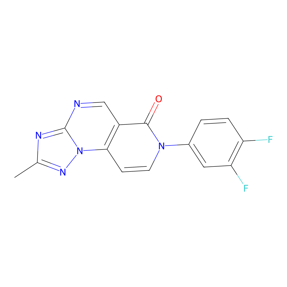 7-(3,4-difluorophenyl)-2-methylpyrido[3,4-e][1,2,4]triazolo[1,5-a]pyrimidin-6(7H)-one molecular structure, CAS 1158201-14-9