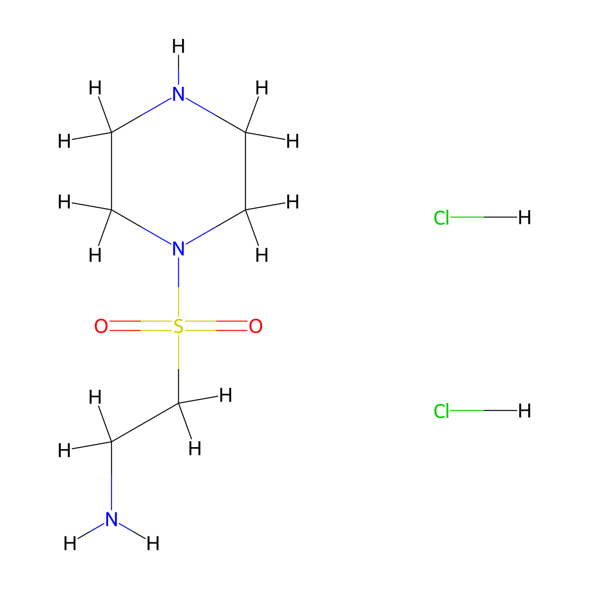2-(Piperazine-1-sulfonyl)ethan-1-amine dihydrochloride molecular structure, CAS 1158201-88-7