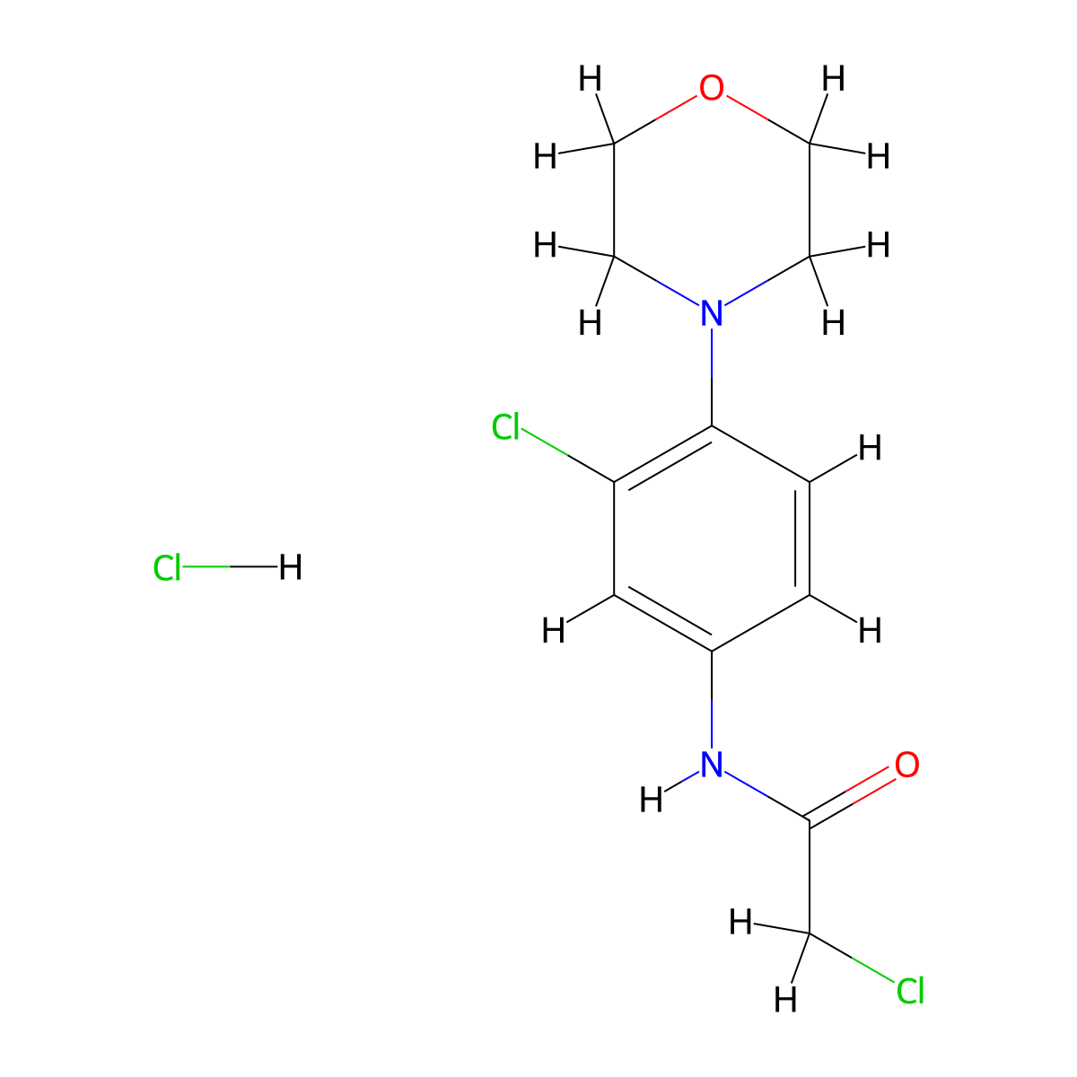 2-chloro-N-(3-chloro-4-morpholin-4-ylphenyl)acetamide hydrochloride molecular structure, CAS 1158202-99-3
