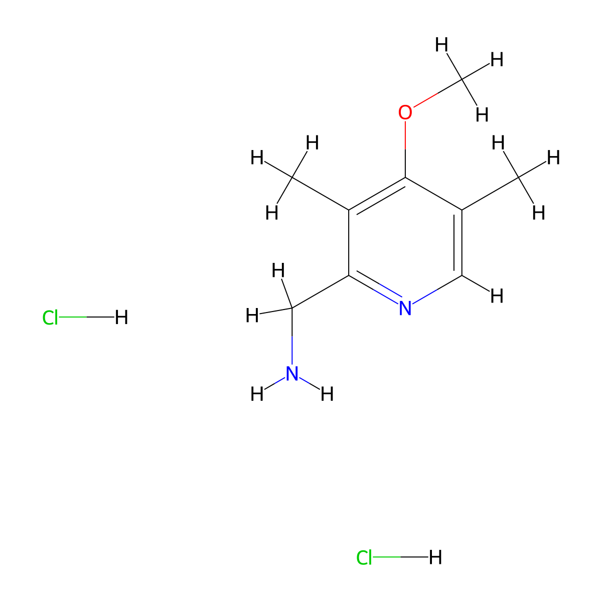 (4-Methoxy-3,5-dimethylpyridin-2-yl)methanamine dihydrochloride molecular structure, CAS 1158207-20-5