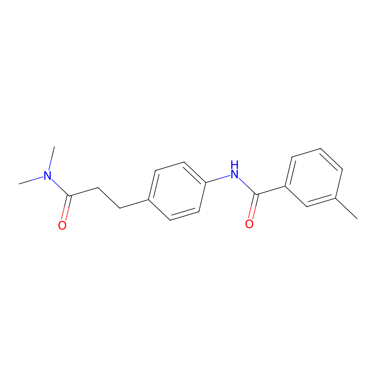 N-{4-[3-(dimethylamino)-3-oxopropyl]phenyl}-3-methylbenzamide molecular structure, CAS 1158207-28-3