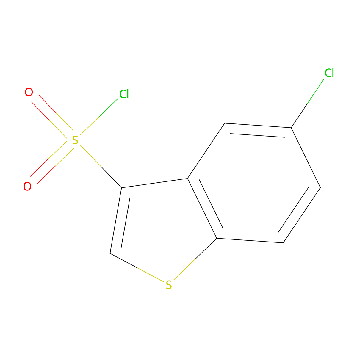 5-Chloro-1-benzothiophene-3-sulfonyl chloride molecular structure, CAS 1158208-47-9