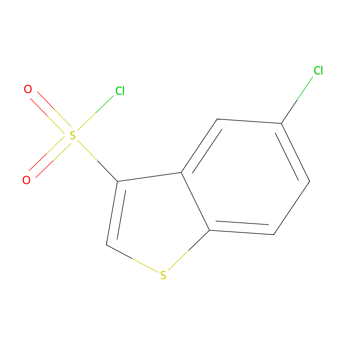 5-Chloro-1-benzothiophene-3-sulfonyl chloride molecular structure, CAS 1158208-47-9