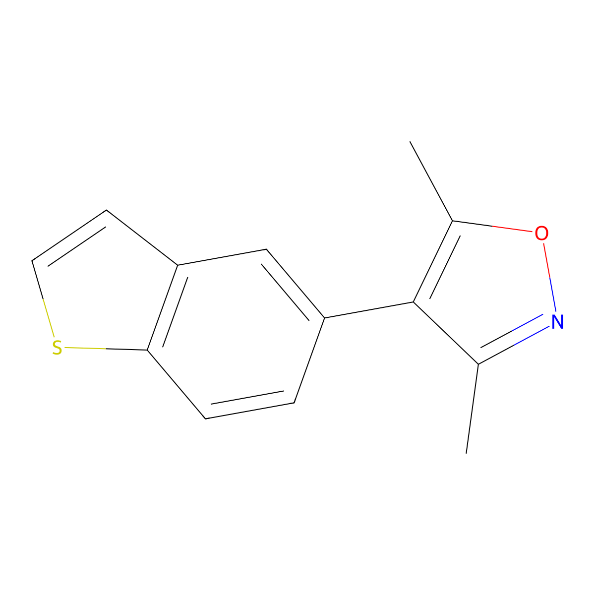 4-(Benzo[b]thiophen-5-yl)-3,5-dimethylisoxazole molecular structure, CAS 1158208-69-5