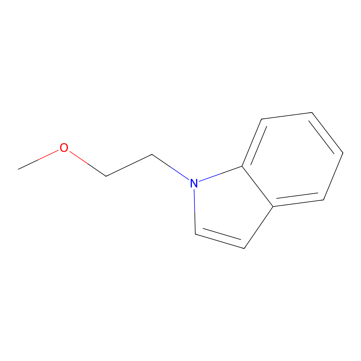 1-(2-methoxyethyl)-1H-indole molecular structure, CAS 1158209-64-3