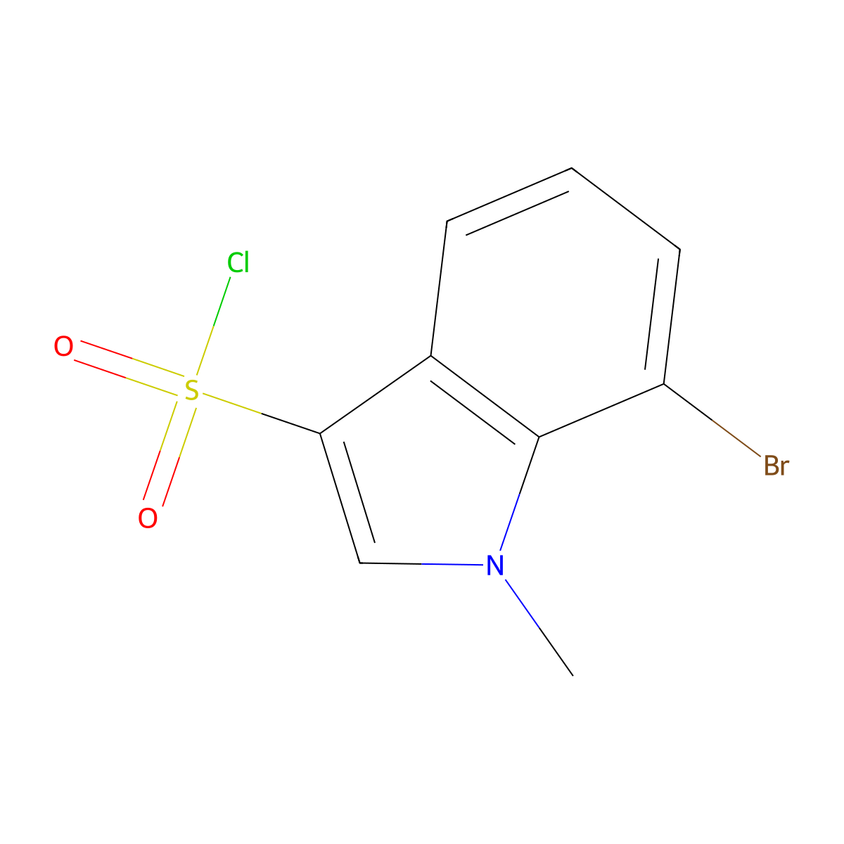 7-bromo-1-methyl-1H-indole-3-sulfonyl chloride molecular structure, CAS 1158209-80-3
