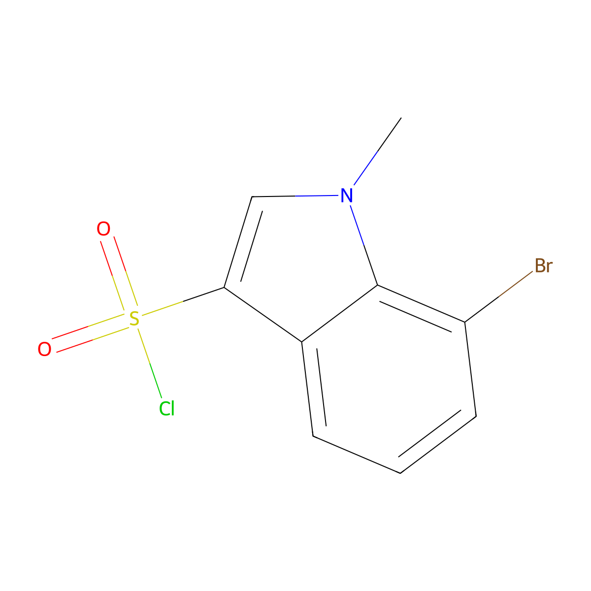 7-bromo-1-methyl-1H-indole-3-sulfonyl chloride molecular structure, CAS 1158209-80-3