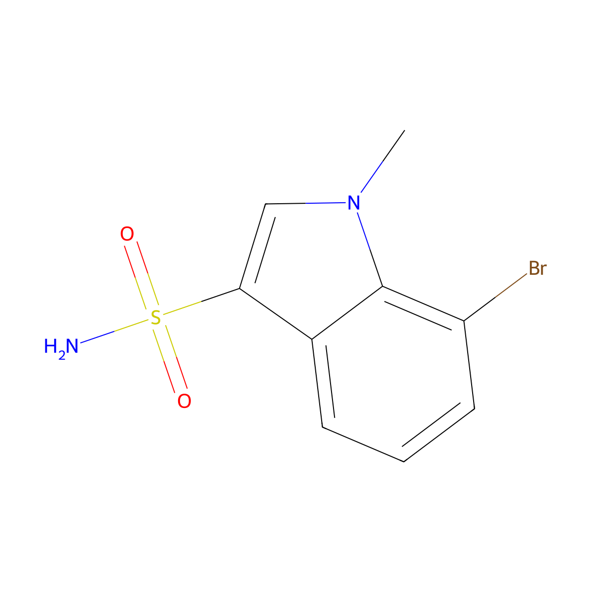 7-bromo-1-methyl-1H-indole-3-sulfonamide molecular structure, CAS 1158209-83-6