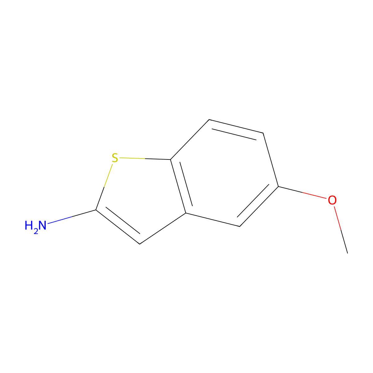 5-Methoxybenzo[b]thiophen-2-amine molecular structure, CAS 1158210-58-2