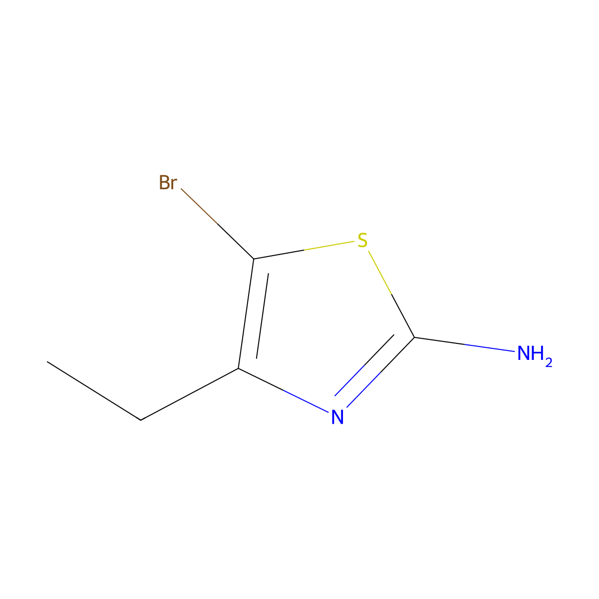 5-Bromo-4-ethylthiazol-2-amine molecular structure, CAS 1158211-11-0