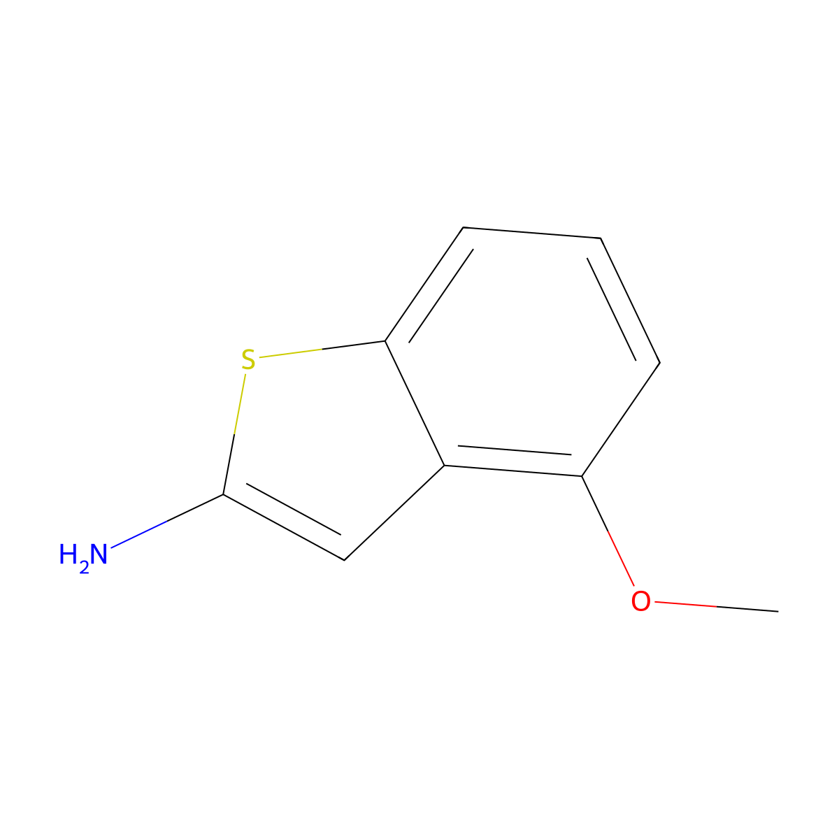 4-Methoxybenzo[b]thiophen-2-amine molecular structure, CAS 1158212-24-8