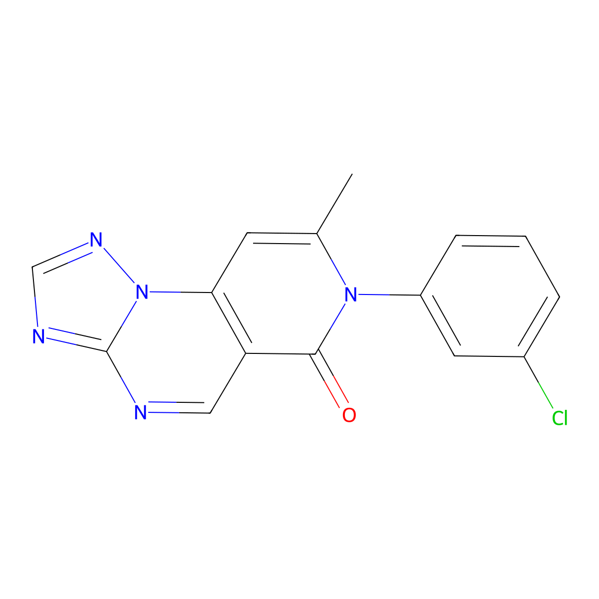 7-(3-chlorophenyl)-8-methylpyrido[3,4-e][1,2,4]triazolo[1,5-a]pyrimidin-6(7H)-one molecular structure, CAS 1158212-50-0