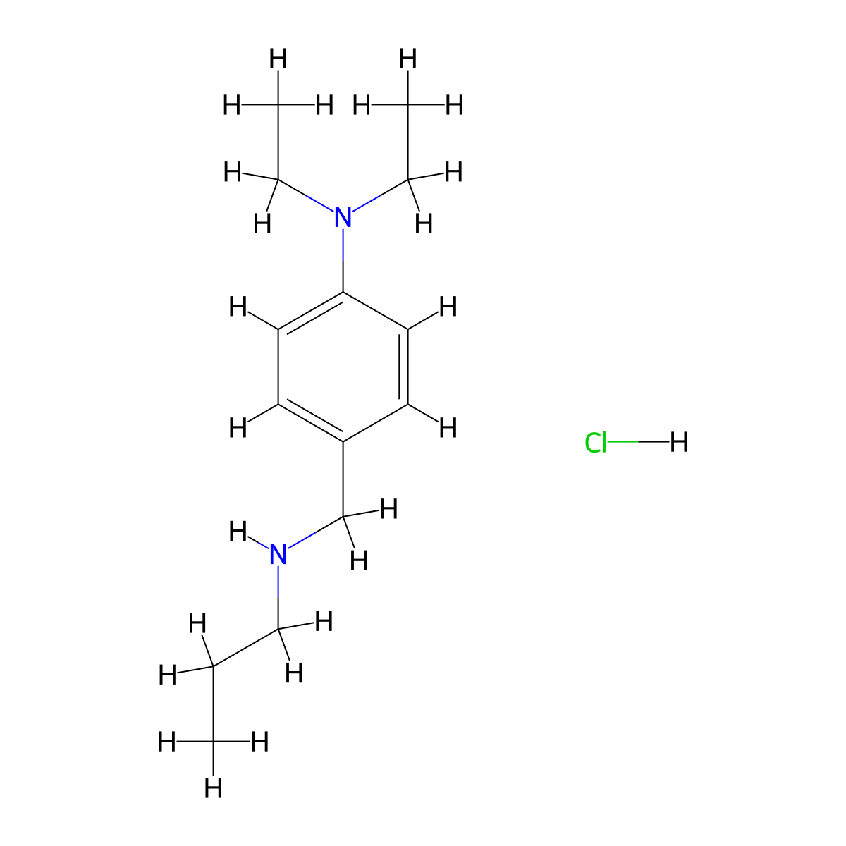 N,N-Diethyl-4-[(propylamino)methyl]aniline hydrochloride molecular structure, CAS 1158213-30-9