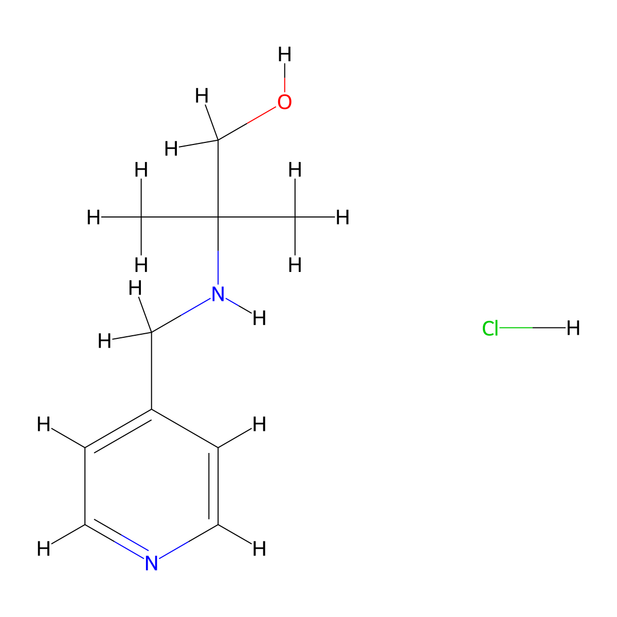 2-Methyl-2-[(4-pyridinylmethyl)amino]-1-propanol hydrochloride molecular structure, CAS 1158213-35-4